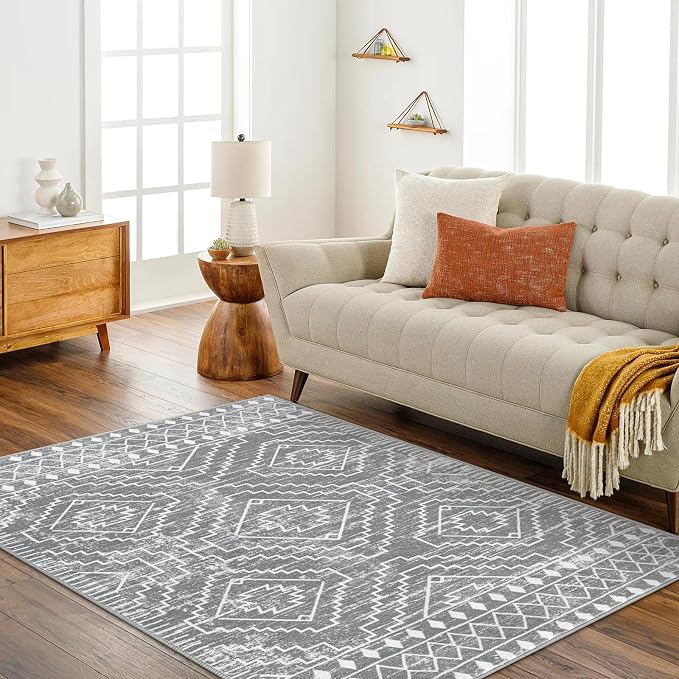 Wonnitar Moroccan Gray Area Rugs - Image 6