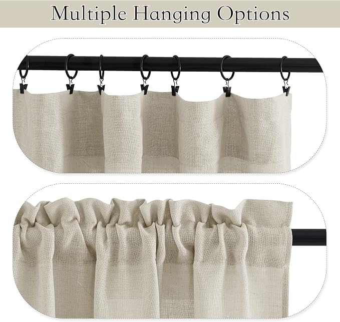 RYB HOME Window Topper Curtains - Image 3