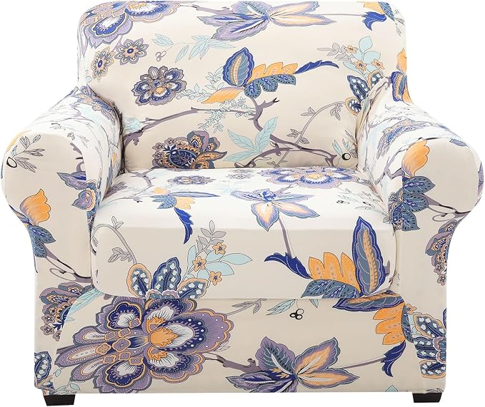 hyha Couch Covers, Chair/Sofa Covers, Floral Pattern, 2 Pieces, Armchair by hyha
