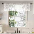 Rinwoc White Lace Semi-Sheer Valance Curtains – Privacy Light Filtering Rod by Rinwoc