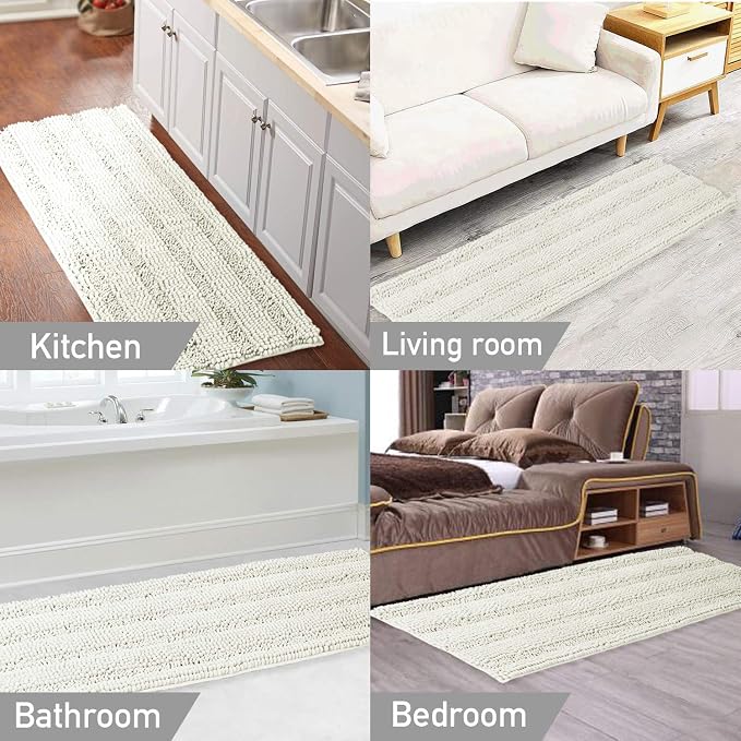 Turquoize Chenille Bath Rug - Image 6