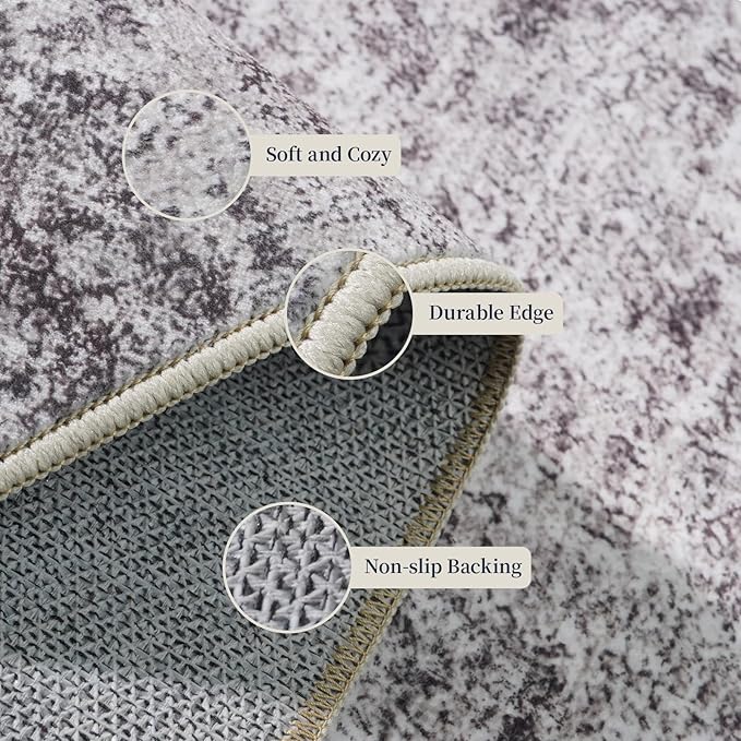 7 Square Area Rug: Washable Low Pile Carpet - Image 5