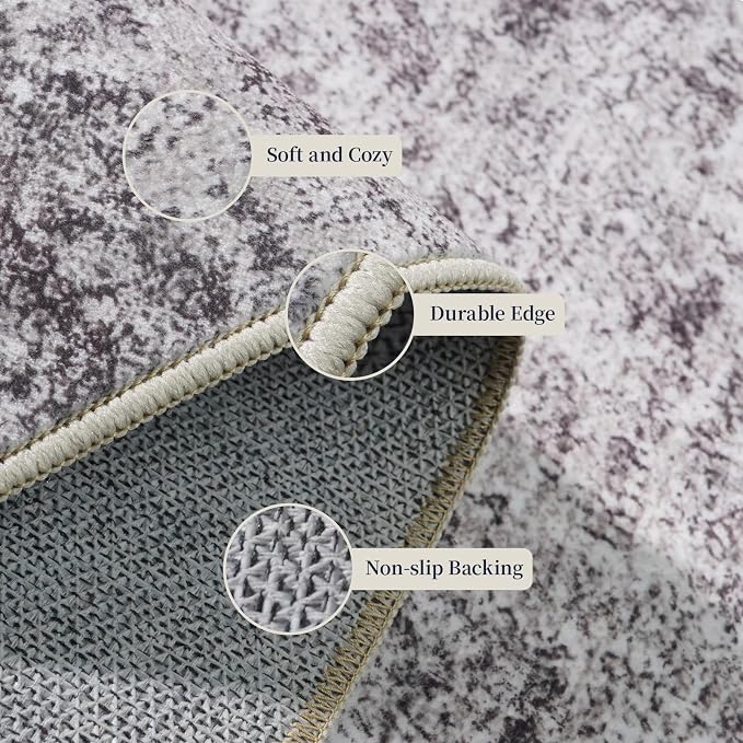 4 Square Area Rug: Washable Low Pile Carpet - Image 4