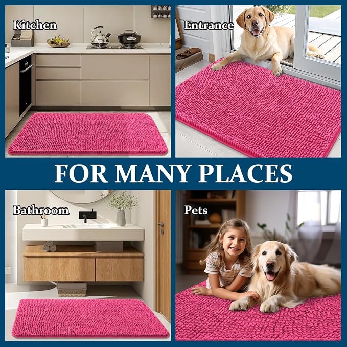 OLANLY Dog Door Mat for Muddy Paws 59x20, Absorbs Moisture and Dirt, Absorbent - Image 8