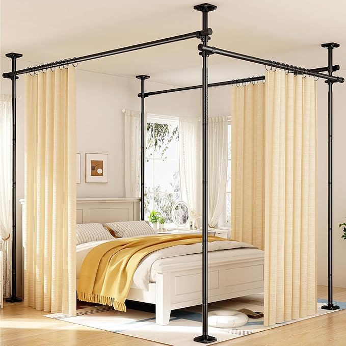 Goovilla Room Divider for Room Separation, Tension Curtain Rods No Drilling by Goovilla