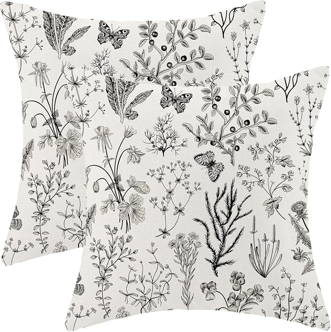 AEIOAE Spring Pillow Covers 24x24 Inch Set of 2, Seasonal Floral Outdoor by AEIOAE