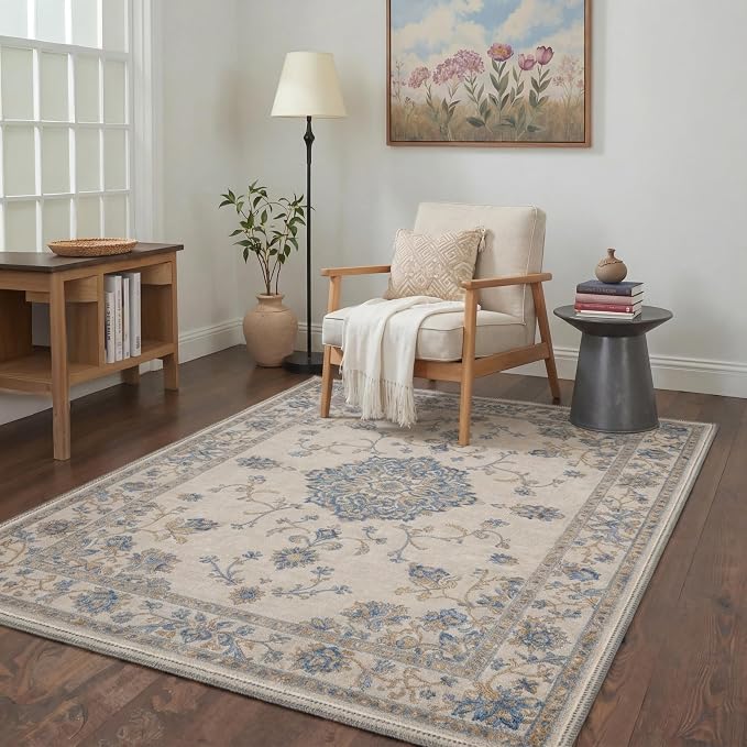 GENIMO Runner Rug 2x5 Non Slip Machine Washable Vintage Hallway Runner Rug - Image 6