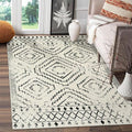Wonnitar Moroccan 3x5 Area Rug, Washable White Non-Slip Entry Rug, Farmhouse by Wonnitar