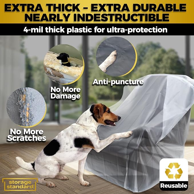 Plastic Furniture Covers for Moving Storage - Image 3