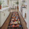 Black/Brown Rug for Hallways Kitchen Rug 2x8, Non Slip Washable Rugs by WelcometoBabovid