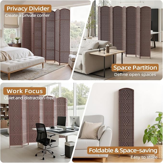 HALLYBEE Room Divider for Space Separation, Room Dividers and Folding Privacy - Image 7