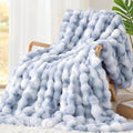 Touchat Luxury 1000GSM Faux Rabbit Fur Throw Blanket, Super Heavy Warm Cozy by TOUCHAT