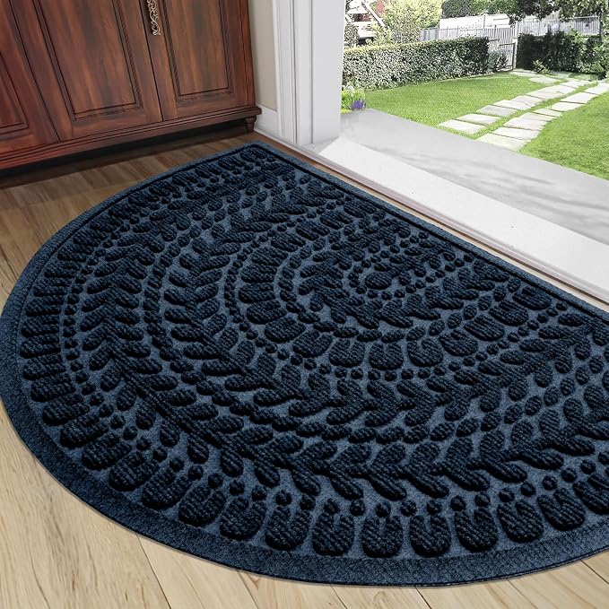 RORA Half Circle Door Mat Front Door Mat Outside Entrance Welcome Mats Outdoor by RORA
