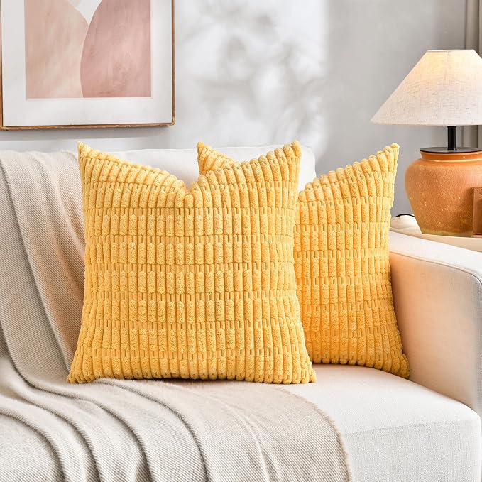 Fancy Homi Set of 4 Summer Boho Decorative Throw Pillow Covers 18x18 Inch - Image 5