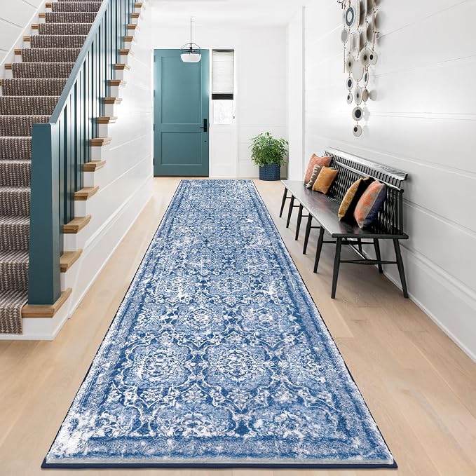 Vaukki Hallway Runner Rug, Vintage Shaggy Soft Laundry Rug Runner, Non Slip by Vaukki