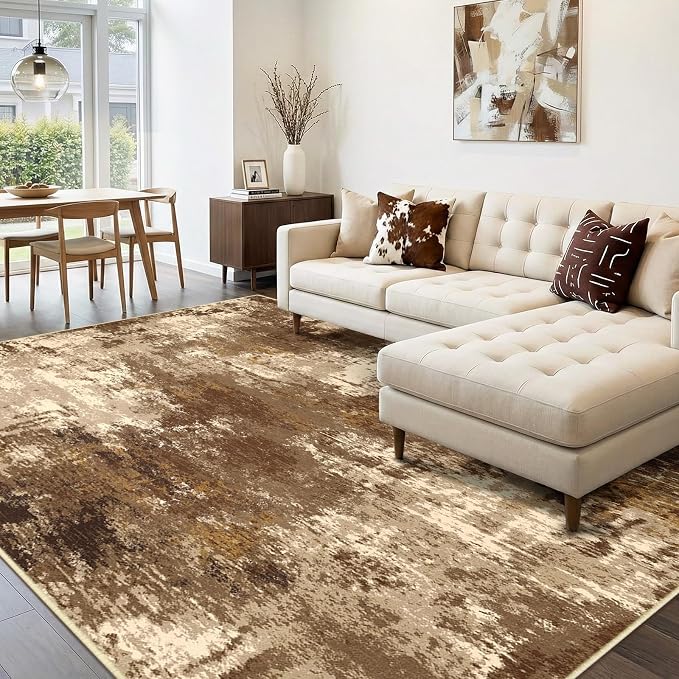 Washable Area Rugs 6'x9' Non-Slip Modern Abstract Soft - Image 8