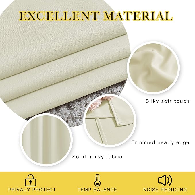 NICETOWN Room Darkening Curtains 108 inch Length - Image 4