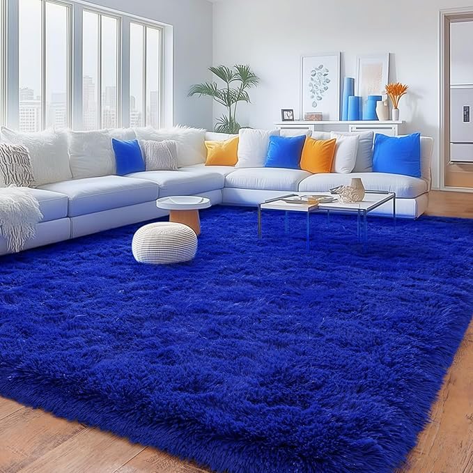 Rugs for Living Room 8x10, Soft Shaggy Modern Shag Area Rug for Bedroom by Quntue