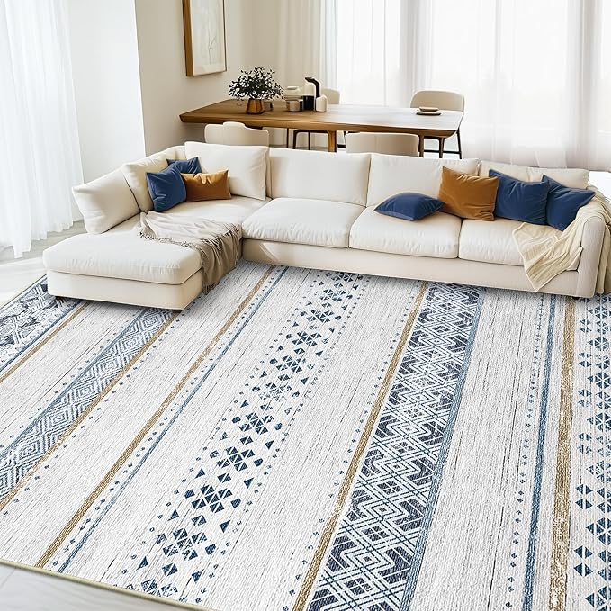 BESTSWEETIE 6x9 Area Rugs for Living Room Washable Moroccan Farmhouse Neutral - Image 9