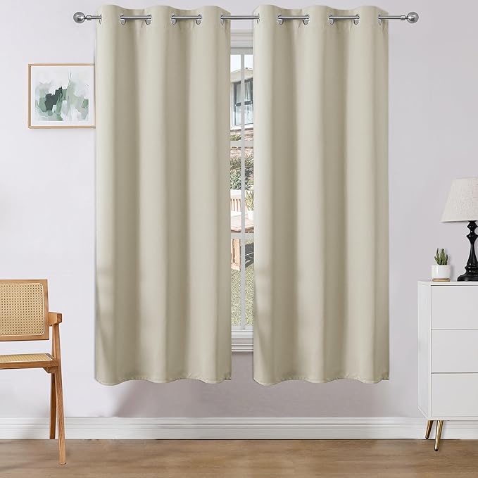 Joydeco Blackout Curtains 72 Inches Long 2 Panels Set, Thermal Insulated Long by JOYDECO