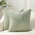 Topfinel Decorative SageGreen Throw Pillow Covers 22x22 Inch, Soft Corduroy by Topfinel
