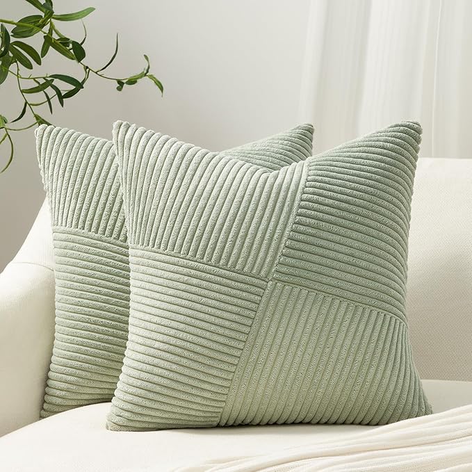 Topfinel SageGreen Throw Pillow Covers 26x26 Inch Set of 2 Decorative Pillow by Topfinel