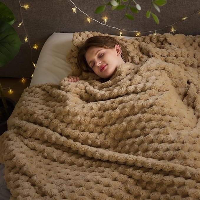 NEWCOSPLAY Super Soft Queen Blanket Brown Premium Silky Flannel Fleece 3D by NEWCOSPLAY