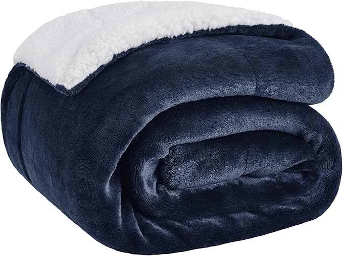 Bedsure GentleSoft Sherpa Fleece Throw Blanket by BEDSURE
