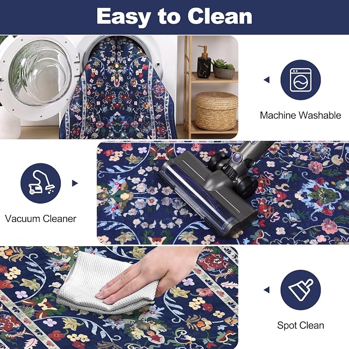 LOKHOM Washable Runner Rug, 2x8 Non-Slip Vintage Hallway Runner Rug - Image 6