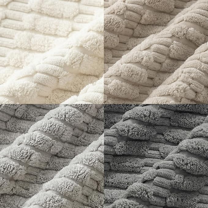Fancy Homi Set of 4 Grey and White Decorative Throw Pillow Covers 20x20 Inch - Image 5