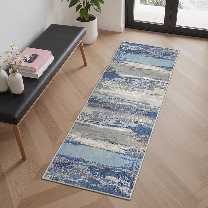 GENIMO 2X5 Washable Modern Runner Rug by GENIMO