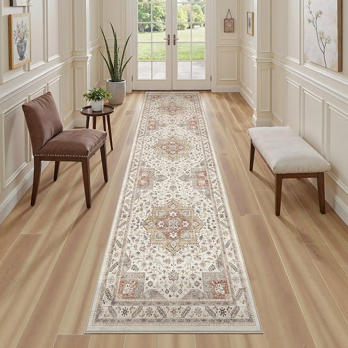 Vintage Hallway Runner Rug 2x10: Large Soft Washable Entryway - Image 4