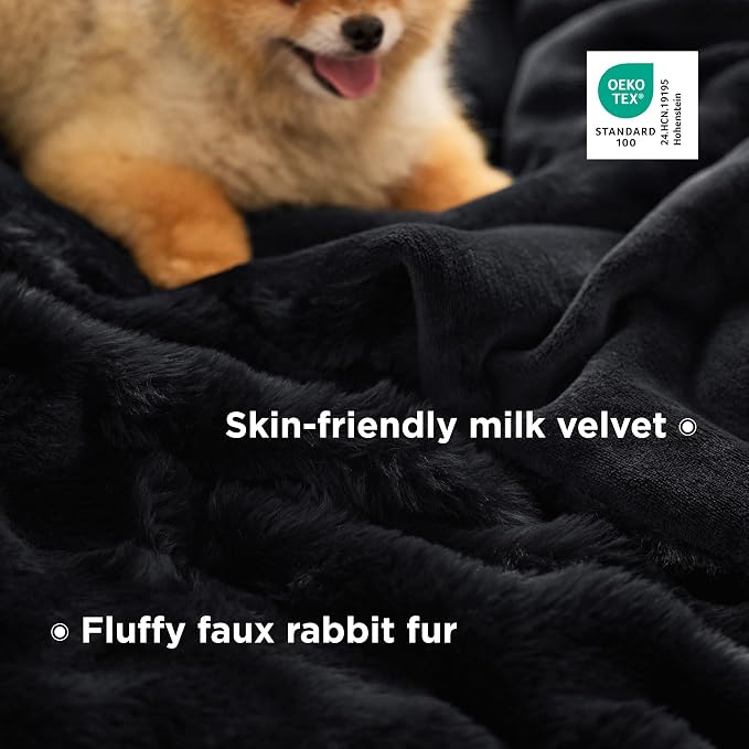Bedsure GentleSoft Fluffy Fuzzy Twin Blanket, Soft Cozy Fleece Faux Fur Blanket - Image 3