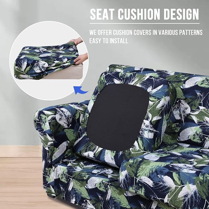 hyha Couch Cover, Loveseat Covers, Floral Pattern, 3 Pieces, Sofa Slipcovers - Image 2