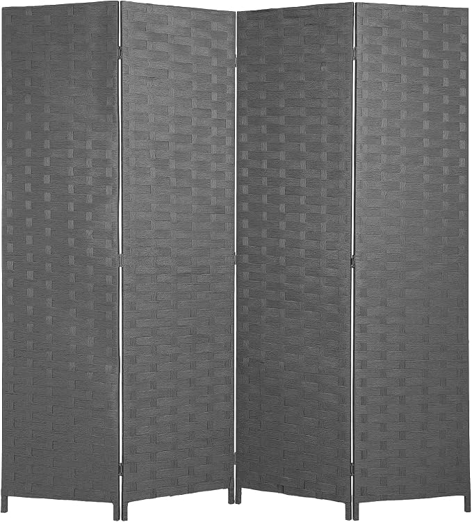 Room Divider Wood Screen Wood Mesh Woven Design Room Screen Divider Folding by FDW