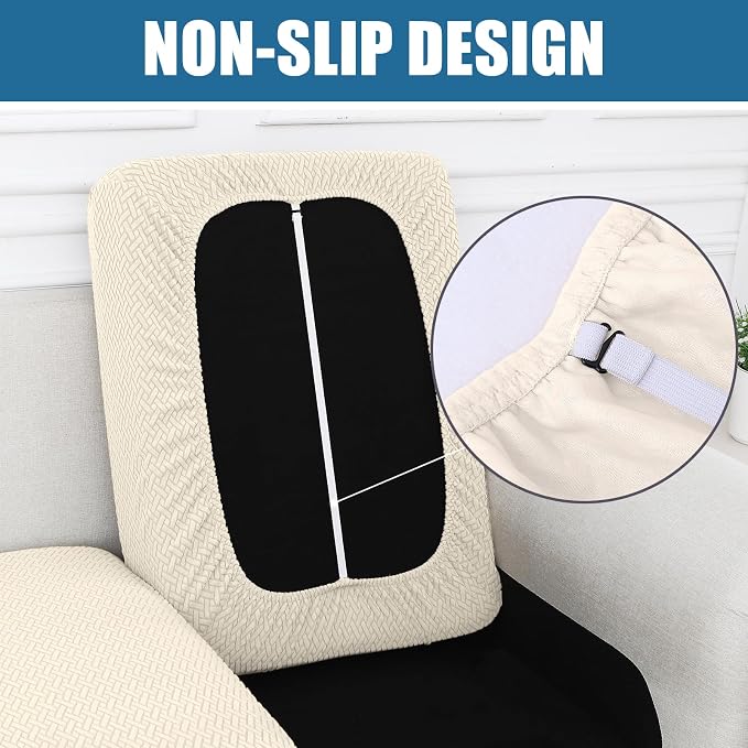 Smiry Waterproof Couch Cushion Covers, Stretch Jacquard Thick Sofa Cushion - Image 3