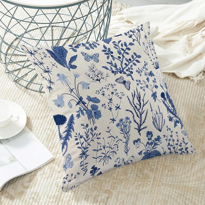 AEIOAE Summer Pillow Covers 18x18 Inch Set of 2, Seasonal Floral Outdoor - Image 4