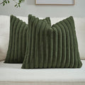 FUTEI Olive Green Decorative Throw Pillow Covers Set of 2, 22x22 Inch Soft by FUTEI