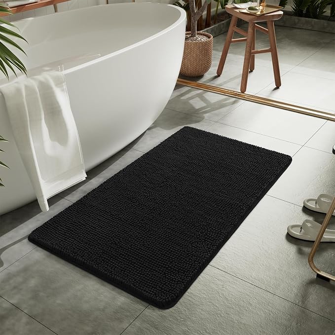 LOCHAS Luxury Bathroom Rug Shaggy Bath Mat 24 x 40 Inch, Washable Non Slip Bath - Image 7