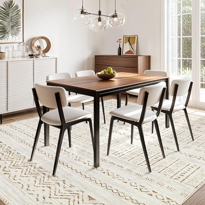 cotiled 9x12 Area Rug Living Room: Washable Boho Rugs - Image 8