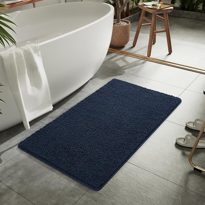 LOCHAS Luxury Bathroom Rug Shaggy Bath Mat 24 x 44 Inch, Washable Non Slip Bath - Image 7