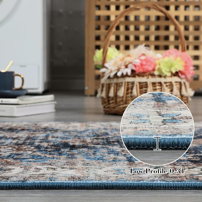 GarveeHome Vintage Rug 3x5 Floral Print Area Rug - Image 5