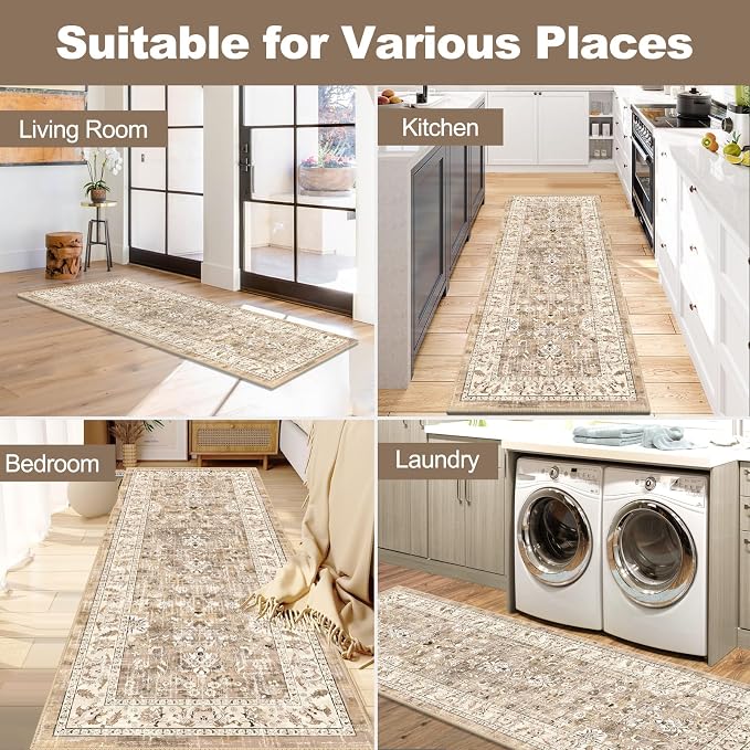 LOKHOM Washable Runner Rug, 2x6 Non-Slip Vintage Hallway Runner Rug - Image 9
