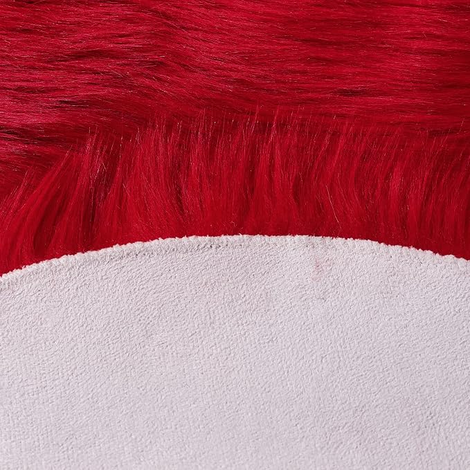 Faux Fur Rug 2 x 6 ft Red Shaggy Sheepskin Machine Washable Fuzzy Area Rug - Image 7