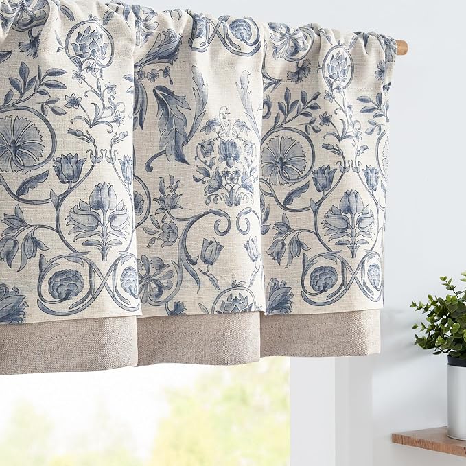 jinchan Linen Valance Kitchen Curtain by JINCHAN