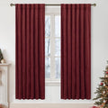 LAMIT Burgundy Red Velvet Curtains 78 Inch by LAMIT