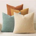 MIULEE Boho Farmhouse Decorative Pillow Covers 16x16 Inch Set of 4 Rustic by MIULEE