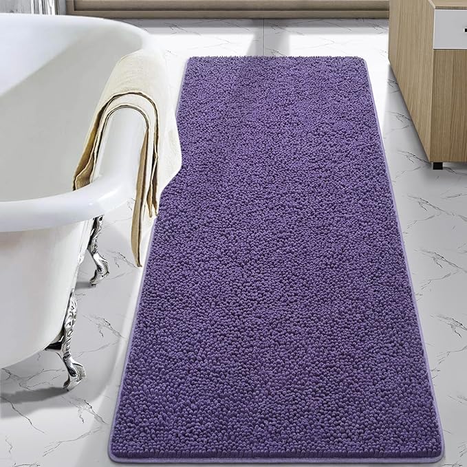 LOCHAS Luxury Bathroom Rug Shaggy Bath Mat 24 x 70 Inch, Washable Non Slip Bath by LOCHAS