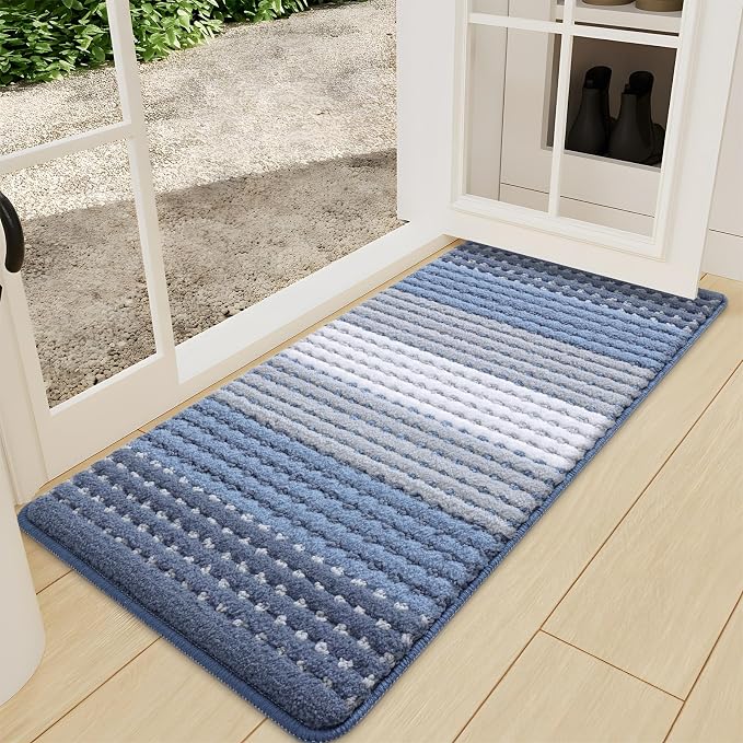Kitinjoy Indoor Outdoor Door Mat, 47x24 Non-Slip Absorbent Dirt Trapper by Kitinjoy