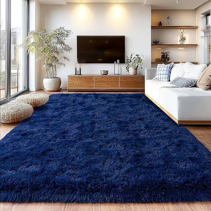 Shag Area Rugs for Living Room, Soft Fuzzy Plush Rugs, Upgrade Anti-Skid Modern by Isdook